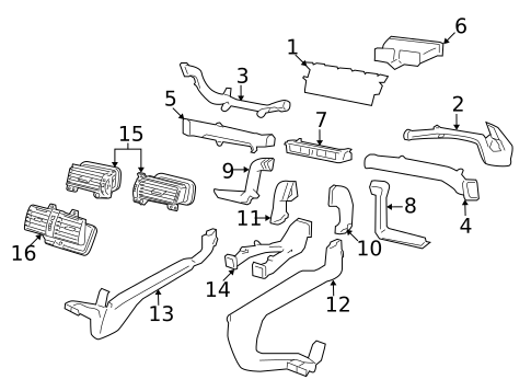 Ducts for 2011 Chevrolet Caprice #0