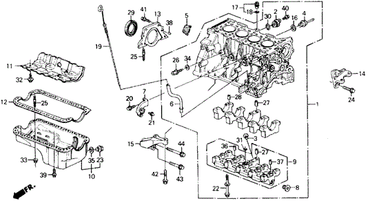 Cylinder Block - Oil Pan for 1988 Honda Prelude #0