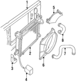 F1TZ16138D - Cooling System: Radiator Support for Ford: Bronco, F-150, F-250, F-350, F-Super Duty Image