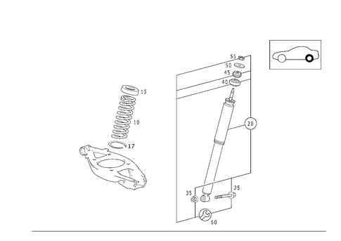 Rear Springs and Suspension Standard Suspension for 1999 Mercedes-Benz SLK230 #0