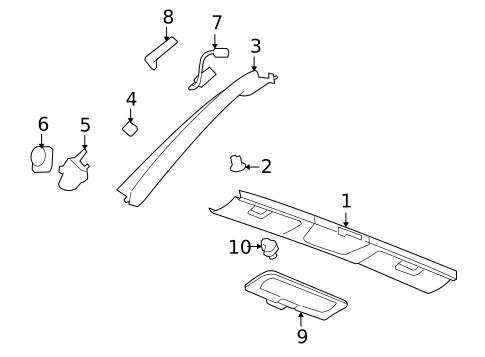 Interior Trim - Roof for 2006 Pontiac Solstice #0