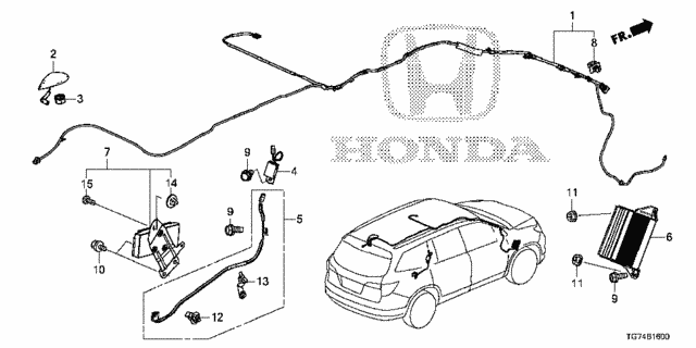 Antenna for 2019 Honda Pilot #0