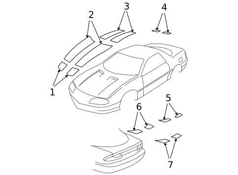 Stripe Tape for 1997 Chevrolet Camaro #0