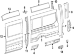 BK3Z61281A07A - : Upper Reinforced for Ford: Transit-150, Transit-250, Transit-350, Transit-350 HD Image