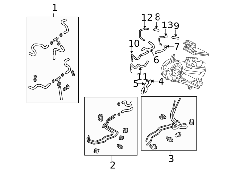 Hoses & Pipes for 2008 Toyota Sienna #0