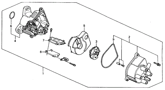 Distributor ('92-'93) (TEC) for 1993 Honda Accord #0
