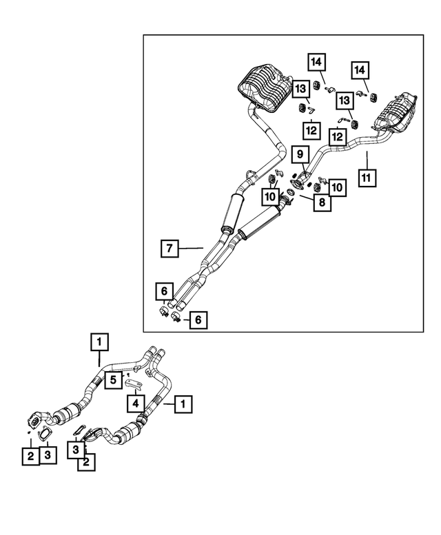 68276680AA - Exhaust: Front Pipe And Converter, Right for Mopar Image image