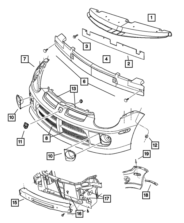 5303594AA - Frames and Bumpers: Air Dam for Mopar Image