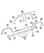 5NM61RXFAA - Exterior Ornamentation: Sill Molding, Left for Jeep: Grand Cherokee Image