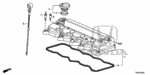 90011RNAA00 - Engine: BOLT, HEAD COVER for Honda Image