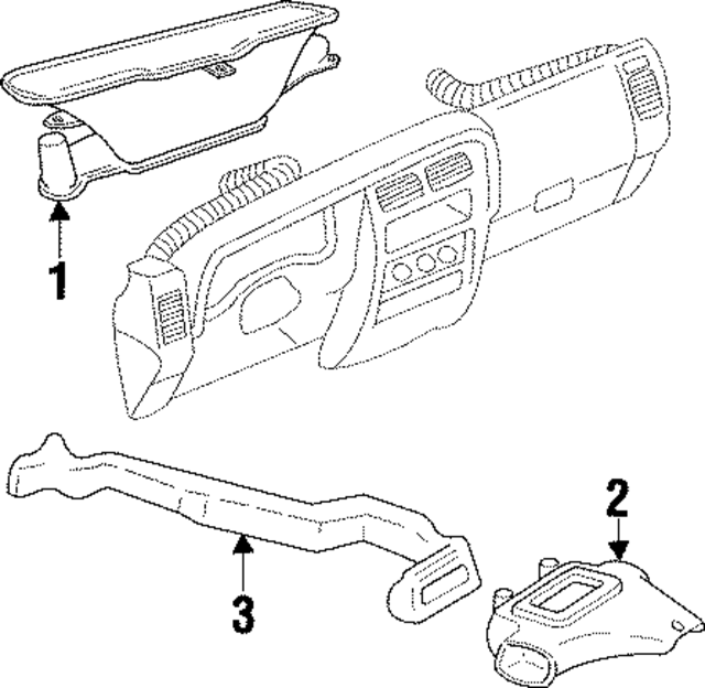 55036789AB - Body: Instrument Panel Air Duct for Mopar Image