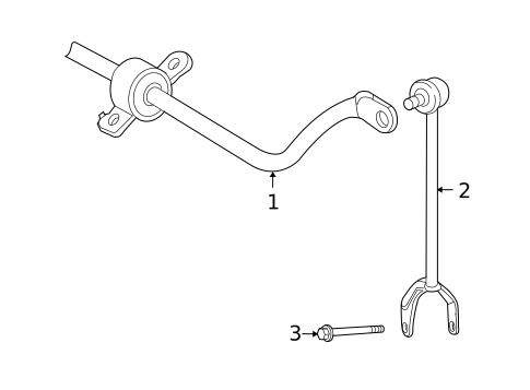 Stabilizer Bar & Components for 2007 Lexus LS460 #1