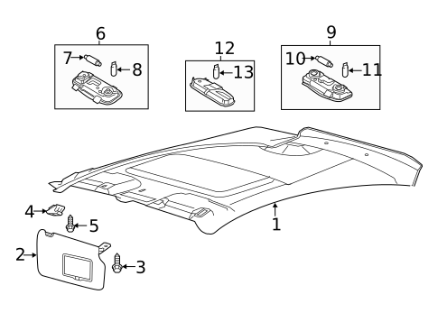 Interior Trim - Roof for 2014 Ford Fiesta #0