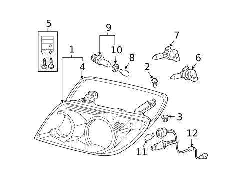 OEM Toyota 4Runner Rear License Plate Lamp Kit 81273-35130 Fits 2003-2009