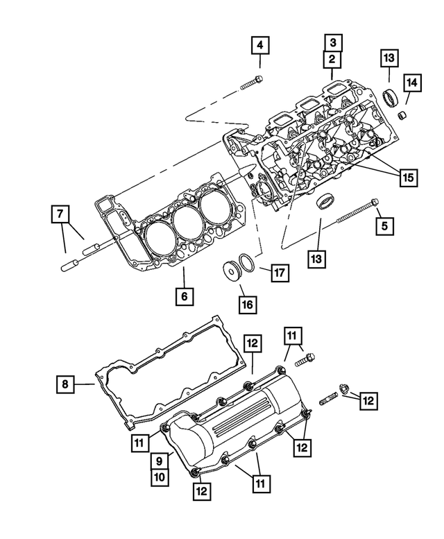 « RL021941AA – Engine 3.7L Six Cylinder : Cylindre Culasse pour Mopar Image »