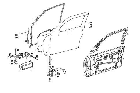 Front Doors for 1990 Mercedes-Benz 560SEL #1