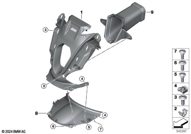46638406049 - Frame and Mounting Parts: Clip -  for BMW-Motorrad Image image