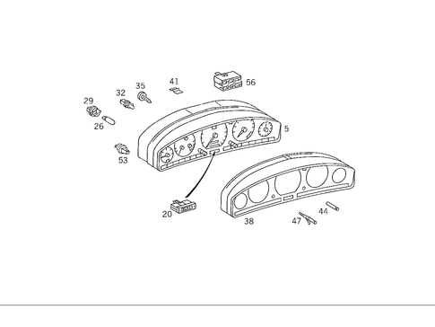 Instrument Cluster for 1993 Mercedes-Benz 400SEL #2