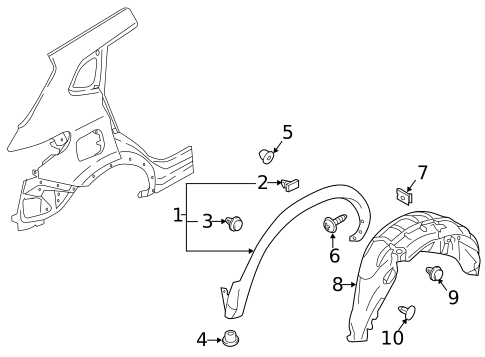 Exterior Trim - Quarter Panel for 2021 Nissan Qashqai #0