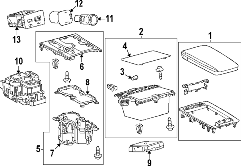 Center Console for 2024 Lexus RX350h #3