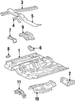 5811116903 - Body: Front Floor Pan for Toyota: Paseo, Tercel Image