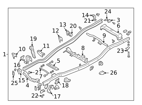 Frame & Components for 2002 Mitsubishi Montero Sport #0