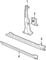 E4DZ5424300A - Body: Center Pillar for Ford: LTD | Mercury: Marquis Image