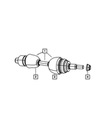 R2114333AA - Front Axle; Corporate 205 MM; Differential and Drive Line: Axle Half Shaft, Right Or Left, Remanufactured for Mopar Image