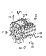 6510013AA - Electrical: Hex Head Bolt And Washer for Chrysler: 300, Pacifica, Voyager | Dodge: Challenger, Charger, Durango | Jeep: Cherokee, Gladiator, Grand Cherokee, Grand Cherokee L, Grand Wagoneer, Wagoneer, Wrangler | Ram: 1500, 1500 Classic, 2500, 3500, ProMaster 1500, ProMaster 2500, ProMaster 3500, ProMaster EV Image