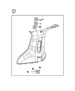 5RH64DX9AH - Interior Trim: C Pillar Molding, Right for Mopar Image