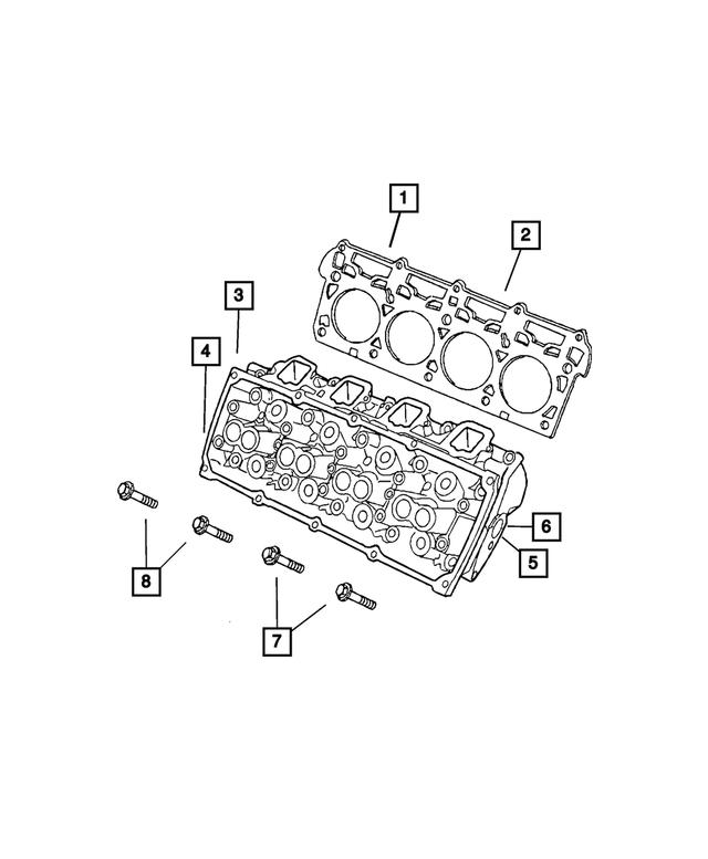 5143397AB - 5.7L Gas; Engine: Cylinder Head for Mopar Image image