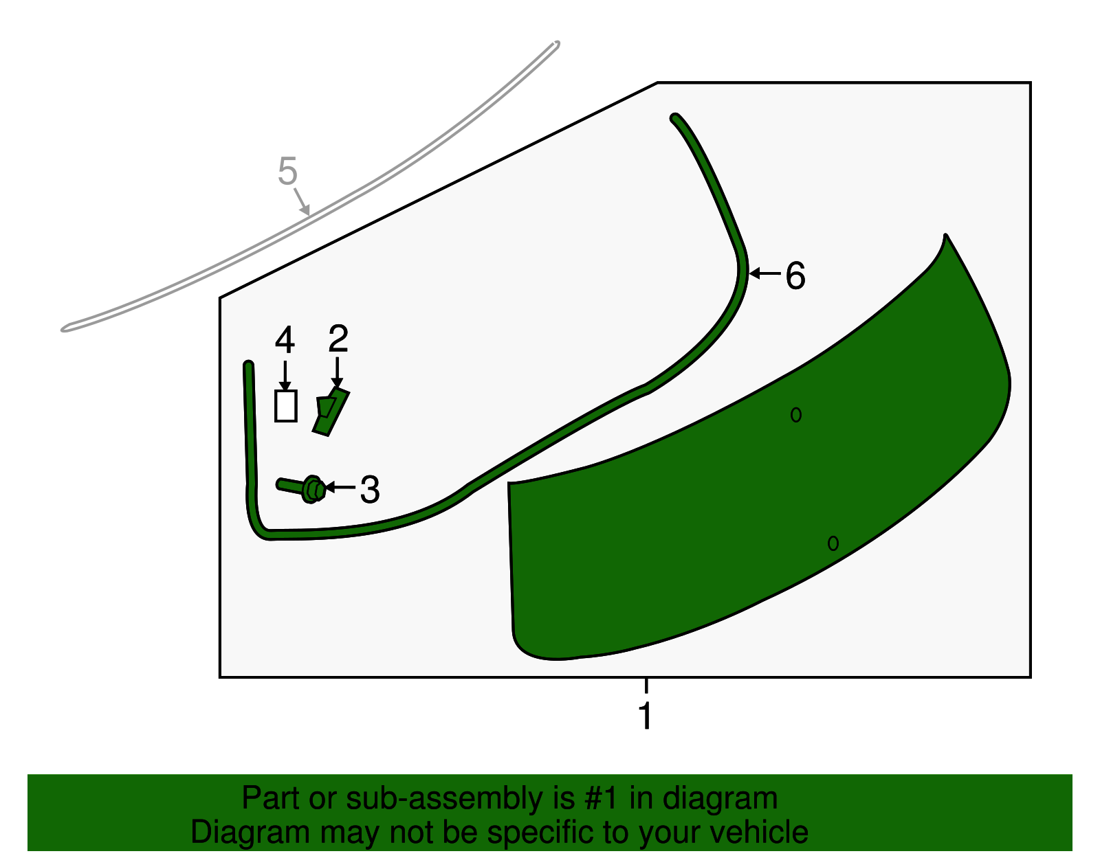 Lift Gate Glass - Nissan (K0300-6GX1A)