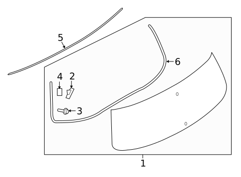 Glass - Lift Gate for 2019 Nissan Armada #0