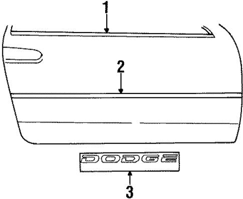 Exterior Trim - Door for 1998 Dodge Avenger #0