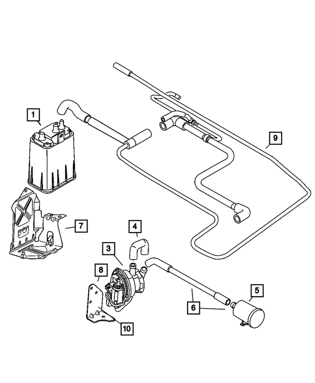 « 5278554AB – Emission Controls : Boîtier D`évaporation Support pour Mopar Image »