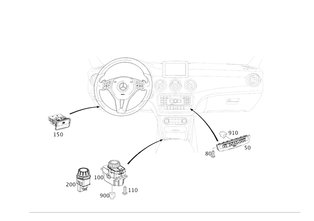 2469053002 - Electrical System: Switch Block for Mercedes-Benz Image image