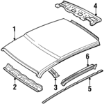 F8CZ7450202BA - Body: Roof Panel for Ford: Escort | Mercury: Tracer Image