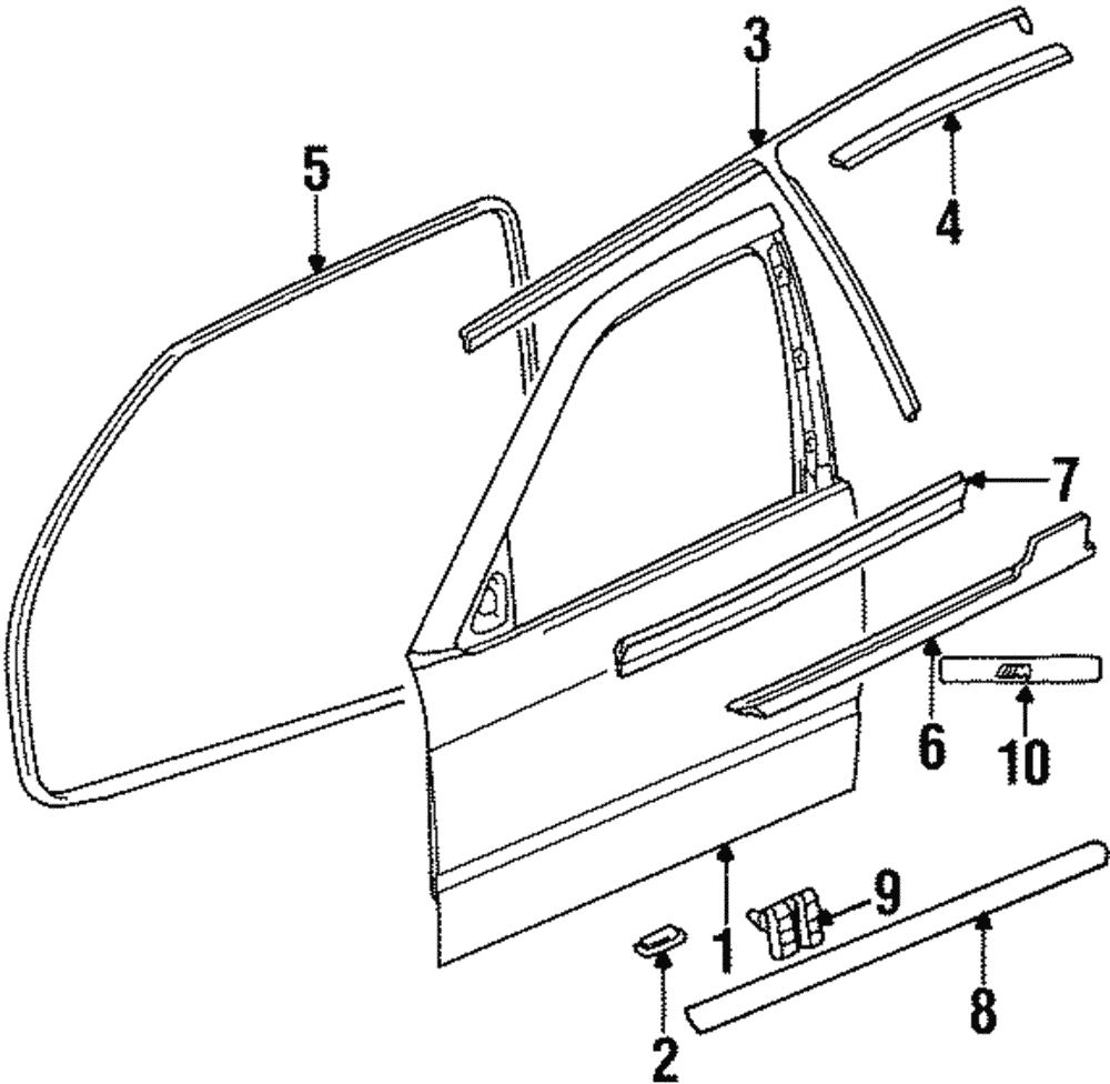 Door Weather-Strip - BMW (51728196291)