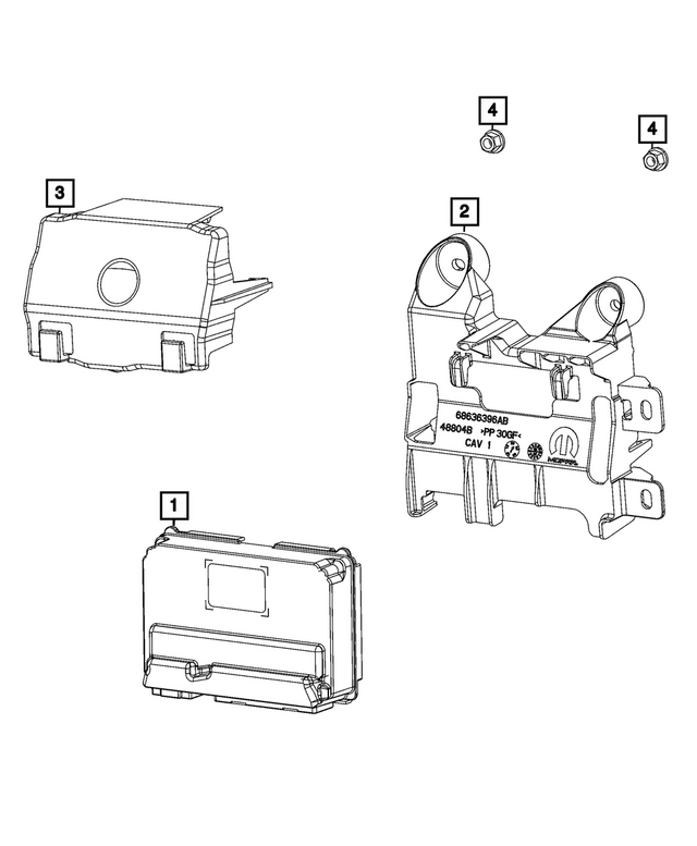 68674980AF - Electrical: Transfer Case Control Module for Mopar Image