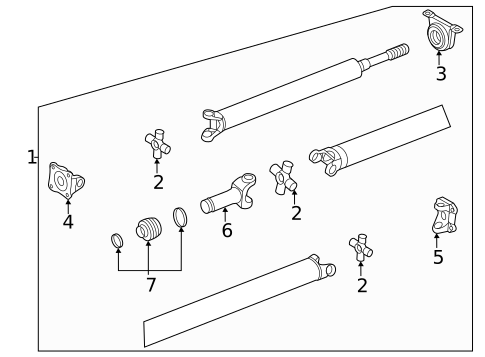 Drive Shaft for 2015 Ford E-350 Super Duty #0