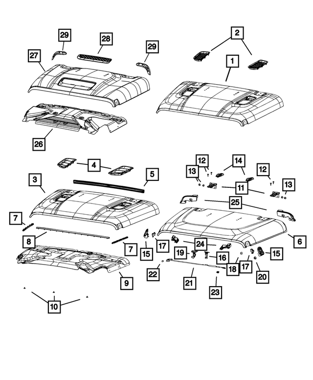 68766102AA - Body Sheet Metal Except Doors: Hood for Mopar Image