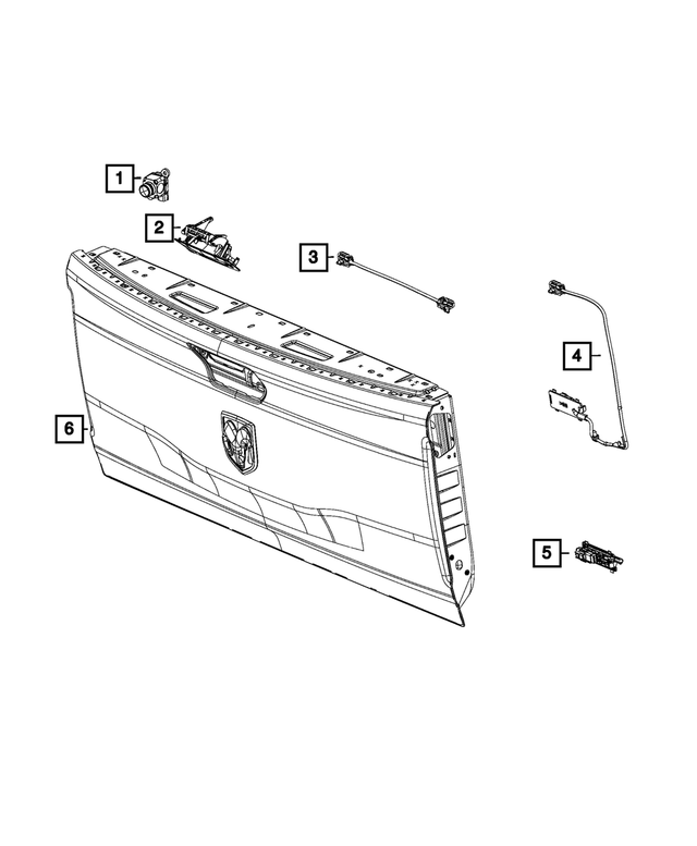 68189123AC - Electrical: Tailgate Wiring for Mopar Image