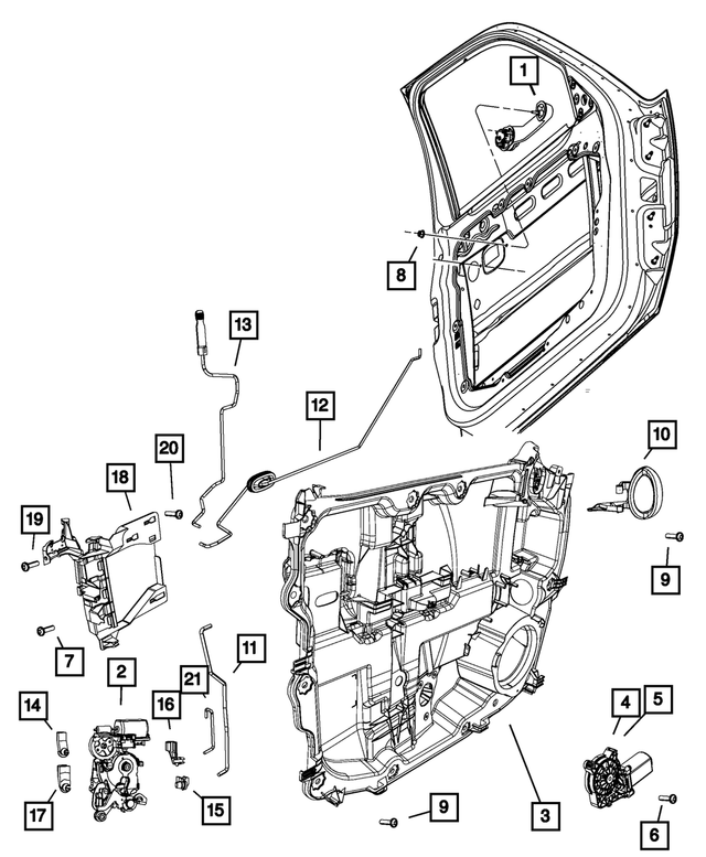68033518AA - : Outside Handle To Latch Link, Export, Right for Mopar Image
