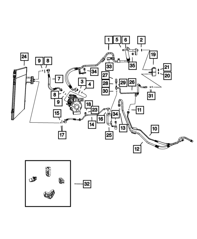 68030837AA - Air Conditioners and Heaters: A/C Charge Valve Cap for Mopar Image