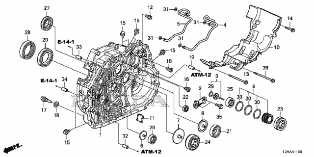 AT Torque Converter Case (V6) for 2017 Honda Accord #0