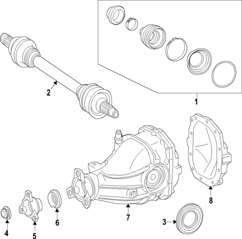 Rear Axle for 2020 Mercedes-Benz CLS 53 AMG&reg; #0