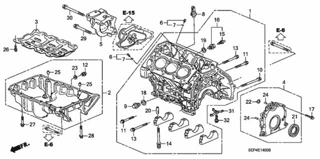 Cylinder Block - Oil Pan for 2005 Acura TL #0