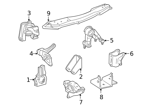 Engine & Trans Mounting for 2002 Toyota Celica #1