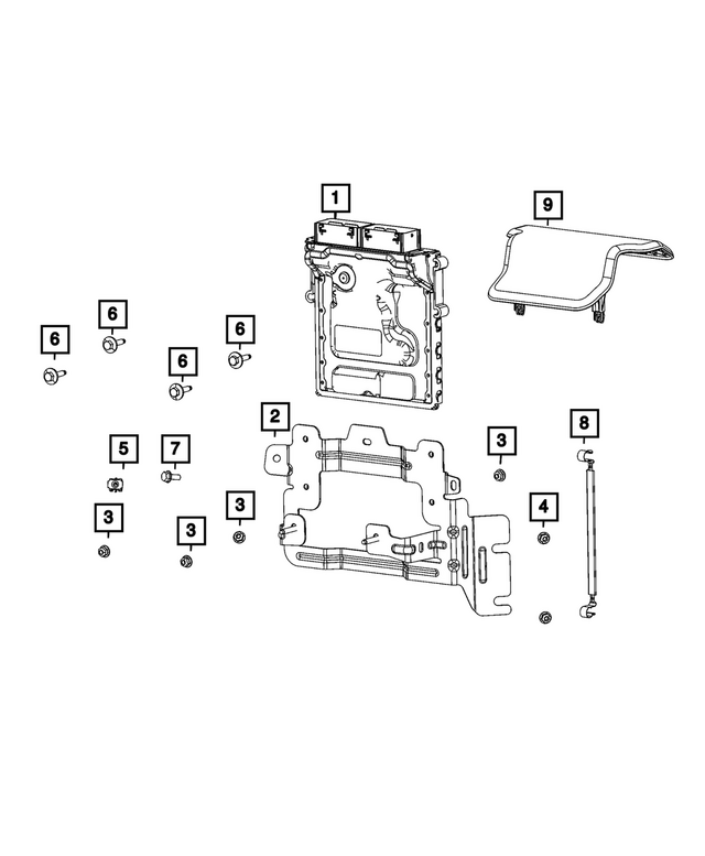 68723070AA - Electrical: Ecu Cover for Mopar Image