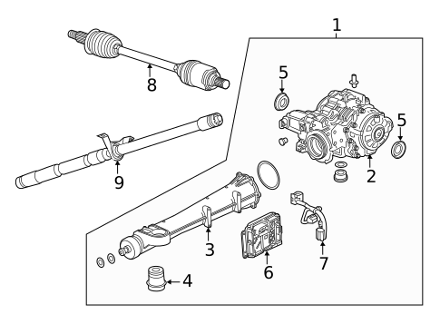 Axle & Differential for 2019 GMC Terrain #0